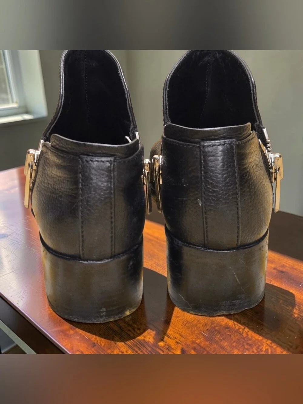 3.1 Phillip Lim Black Leather Short Ankle Booties Size 37.5 / US 7